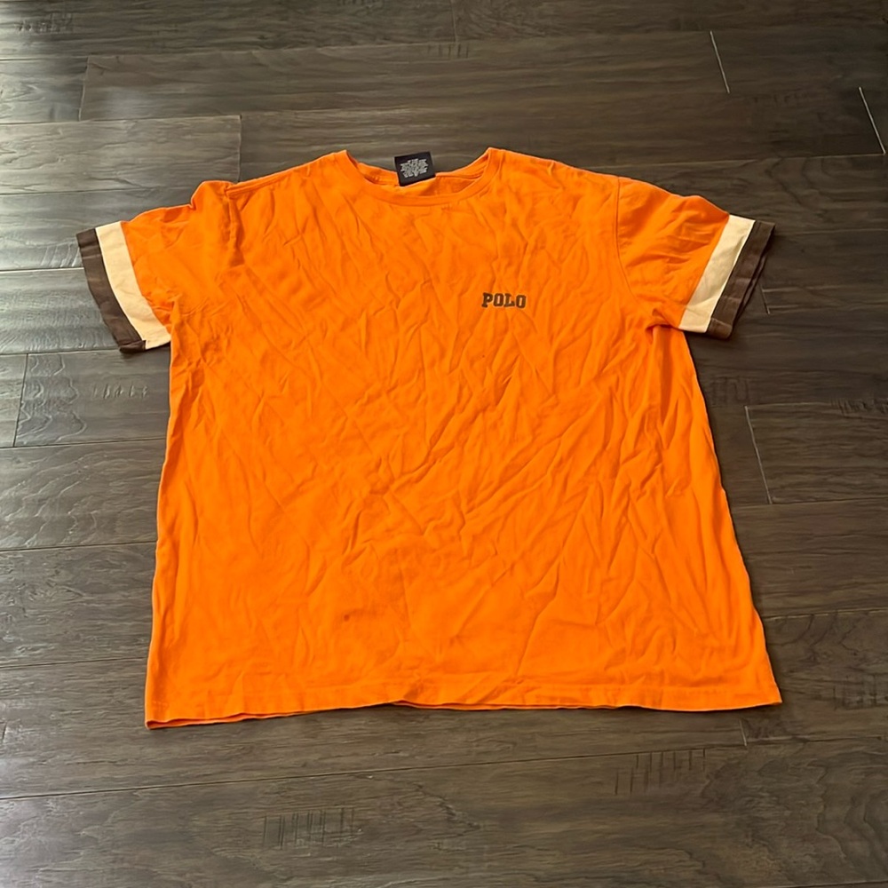 Polo Sport Ralph Lauren Vintage T Shirt Orange Mens Size Large